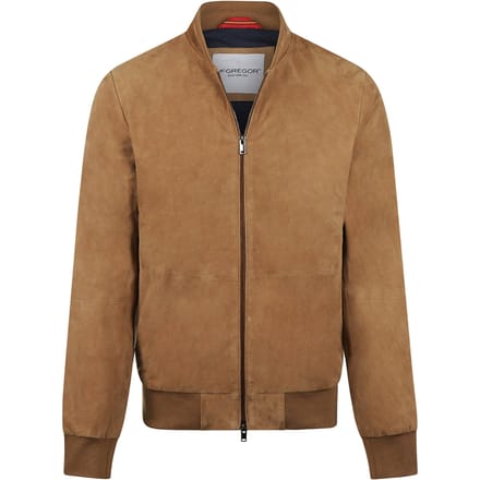 McGregor Suede Bomber Jacket Camel Maat: L | Bomberjacks Outlet | Heren | Bruin