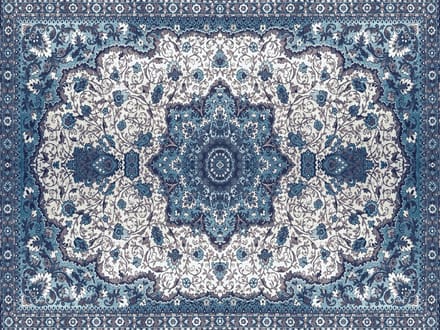 Vinyl | Vloerkleed vinyl | Persia blauw | 95x95 cm