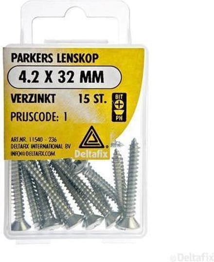 Spaanplaatschroeven Lenskop Verzinkt 4.2x32mm 15st.