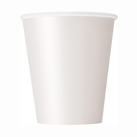 UNIQUE - 8 kartonnen witte bekertjes