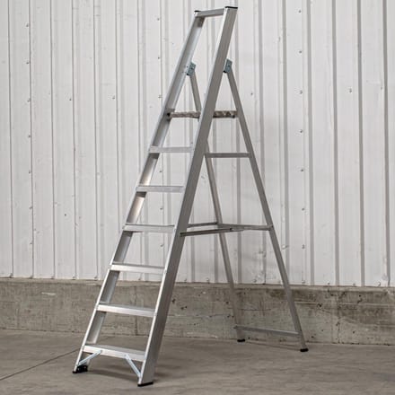 Platformtrap 7-treden - Stevig Werkplatform - Veilig Klussen - Extra Grote Antislipvoeten - 150 kg Draagvermogen - Aluminium