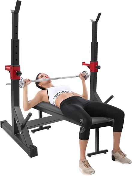 Halterstandaard Multifunctioneel - Krachtrekrek - Kracht Training - Verstelbaar Ontwerp - Max 249.5 kg - Zwart