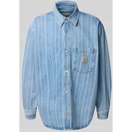 Relaxed fit jeansoverhemd met borstzak, model 'Rylan'