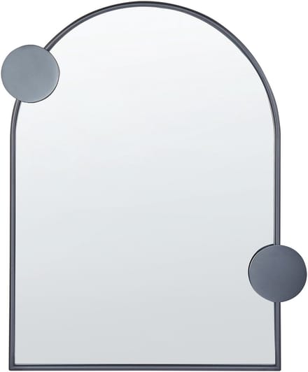 AULON - Wandspiegel - Zwart- 69 x 80 cm - Metaal