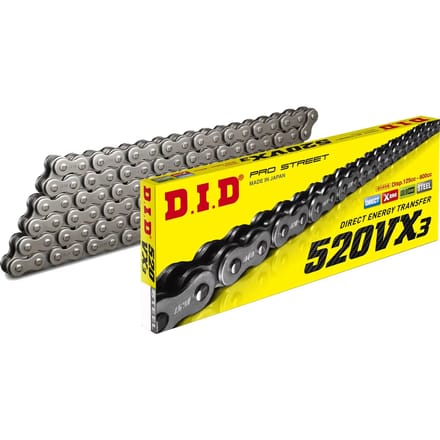 Motorfiets rolketting D.I.D 520Vx3(S&S) X 114 Mail. Fj