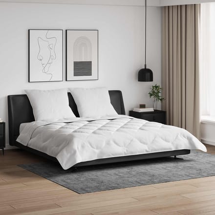 vidaXL - Dekbed - met - kussen - 3 - st - Wit - Microvezel