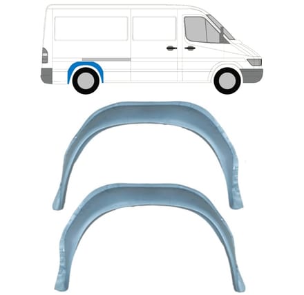 Reparatiepaneel achterste wielkast voor Mercedes Sprinter 1995-2006