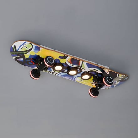 Evotec Skateboard LED plafondlamp Easy Cruiser Graffiti