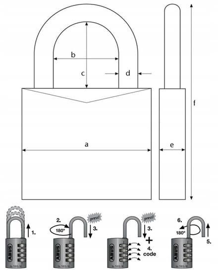 Abus Cijferslot 716/20 - Verstelbare Code voor Gym & Kasten