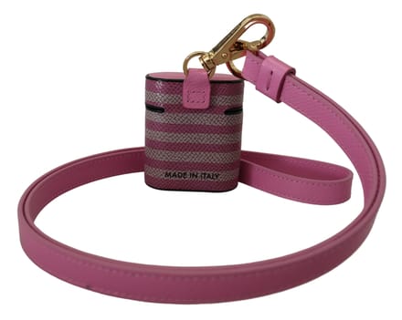 Dolce & Gabbana Chic Leren AirPods Hoes in Vrouwen Roze
