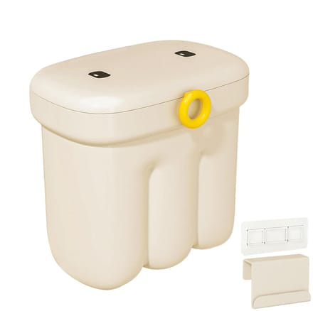 Composteerbak Keuken - Wand Afvalcontainer - Afval Scheiden - Ruimtebesparend Compact - 25x23x13 cm - Beige