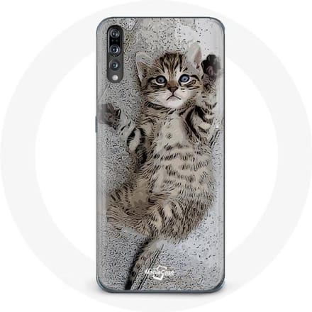 Coque - Huawei - P20 - Souple - Gris - Chaton Bengal mignon