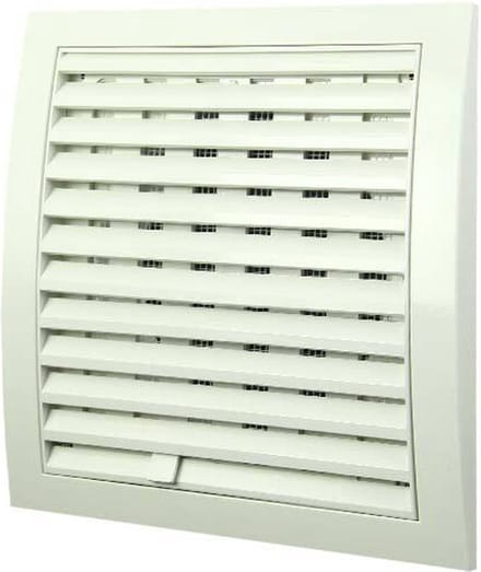 Muurrooster regelbaar 190x190 diameter: 125 wit - ND12R