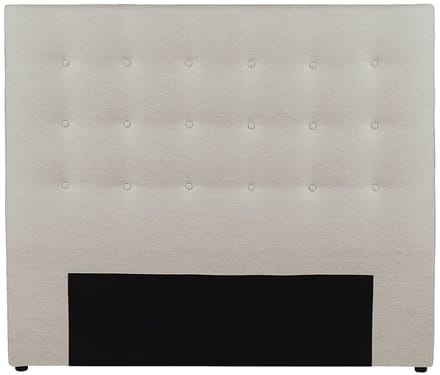 Vente-unique Gewatteerd hoofdbord FRANCESCO - 140 cm - Stof - Beige