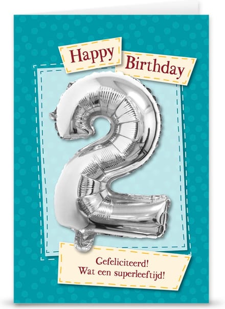 Miko - Kaart - Leeftijdballon - 2 Jaar