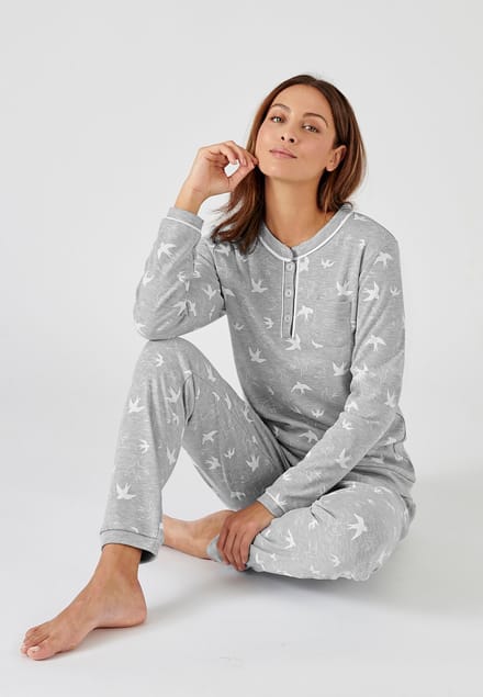Damart - Pyjama Thermolactyl interlock mesh - Dames - Grijs - 42-44 (M)