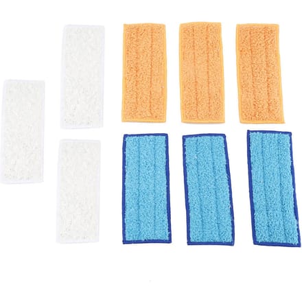 9 STUKS Vervangings Microvezel Mop Wasbare Mopkop Mopdoeken Passen Vlakke Spray Mops Set beige