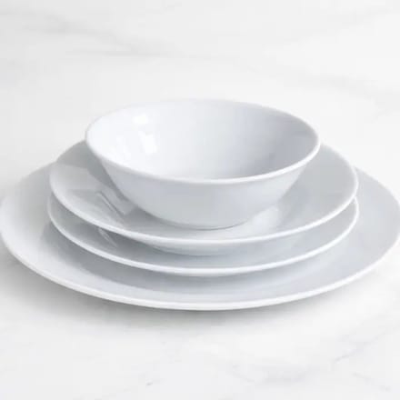 Witte Roos – porseleinen dinerservies – Bianco Classico – 24-delig – wit – Ø26,5 cm