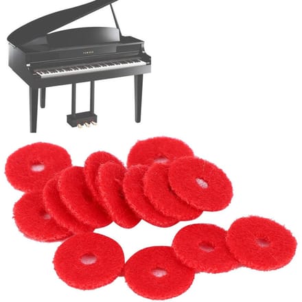90 stuks Piano Ringpakkingen Zacht Wol Kleine Rode Stemtool Accessoires 1 mm Dikte gray