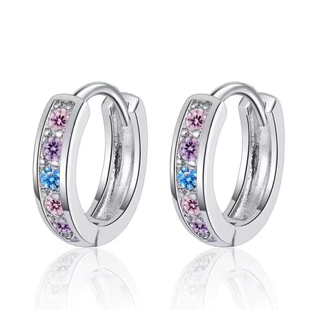 Oorbellen meisje - hoops - regenboog - pastel