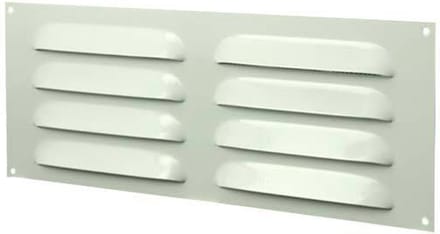 Metalen rechthoekige sleuf rooster 260x105 wit - MR26105