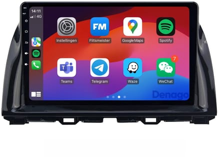 CarPlay autoradio geschikt voor Mazda CX-5 | 2012 t/m 2016 | Android 16 | Draadloos Apple CarPlay & Android Auto | 2GB + 32GB | QuadCore processor | Denago DNG-A316 | 10 INCH | 2012 2013 2014 2015 2016 | Bluetooth & Wifi