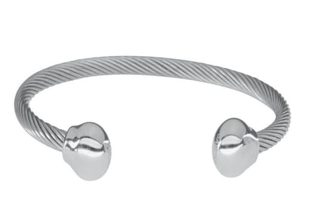 Magneet Armband Twist zilverkleurig Magnetic-L