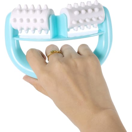 Handheld Volledig Lichaam Cellulitis Massage Cel Roller Massager Wiel Bal voor Nek Arm Been Pijnverlichting white