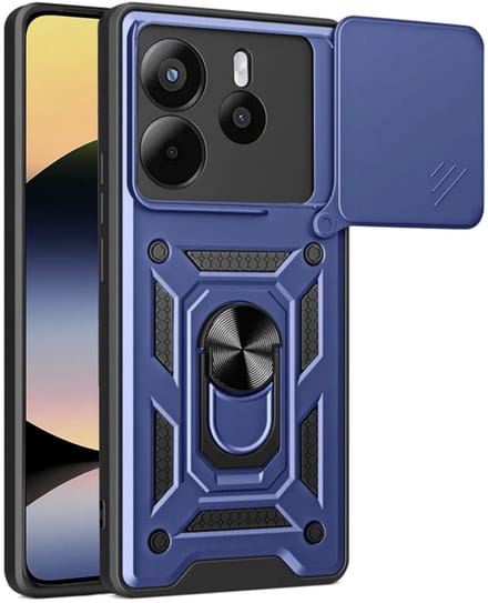 Hoesje geschikt voor Xiaomi Redmi Note 14 4G 164.8mm - Techsuit Camshield Back Cover - Blauw