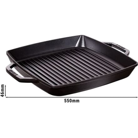 STAUB GRILL PANS - Grillpan - 330x330mm - Gietijzer - Zwart