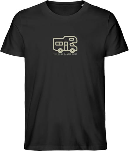 Grappig T Shirt Heren - Camper - Kamperen - Vakantie - Zwart - S
