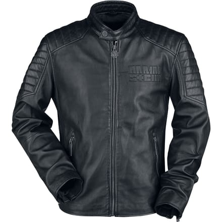 Rammstein Lederen jas - Logo - S tot 5XL - voor Mannen - zwart