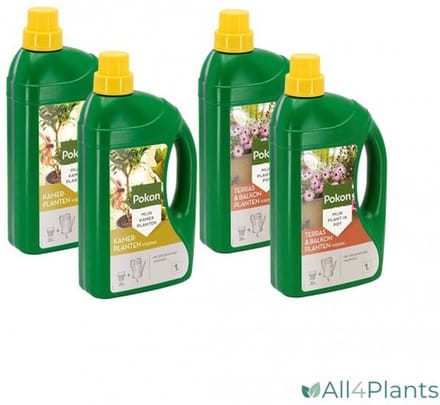POKON PLANTENVOEDING 2 SOORTEN VOORDEELPACK 4 X 1 LITER