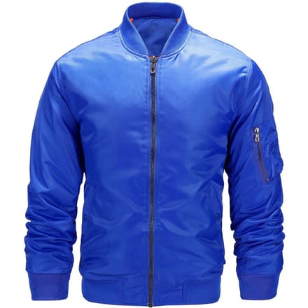 Vliegjack Lente en Herfst Bomberjack Baseball Uniform Grote Maten Trendy 3XL blue