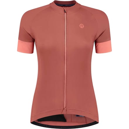 Rogelli Modesta Dames Fietsshirt - Korte mouw - Lange rits - Koraal