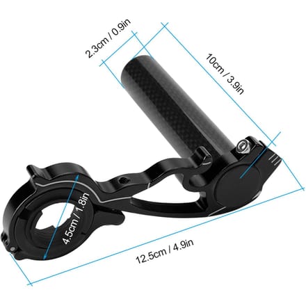 Support d'extension pour guidon de vélo, pour GPS, lampes, phares (rouge) noir