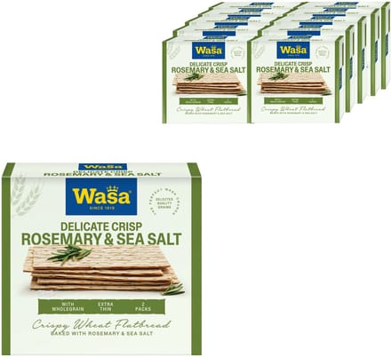 Wasa Delicate Crisp Rosemary & Sea Salt - Cracker - 10 x 190g