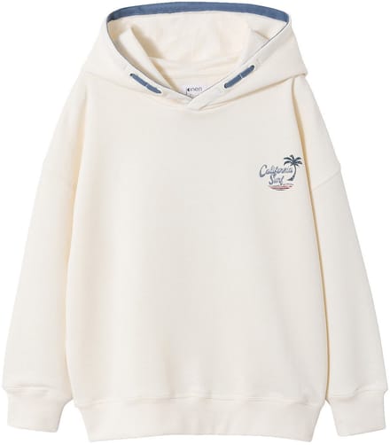 Jonen Oversized sweater met capuchon voor jongens met print op de rug