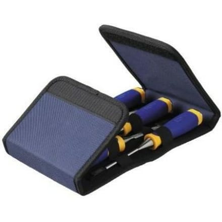 Irwin Marples MS500 - Platte Houtbeitelset - 5 Stuks - Ergonomische ProTouch Handgreep - Staal