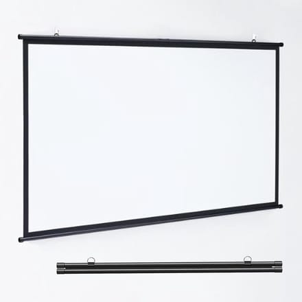 Projectiescherm - Pull-down scherm - Thuisbioscoop presentaties - Handmatig intrekbaar ontwerp - 60 inch - Wit