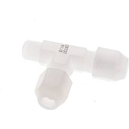 4x6mm & R1/8'' PVDF haakse slangkoppeling met buitendraad 10bar/145psi