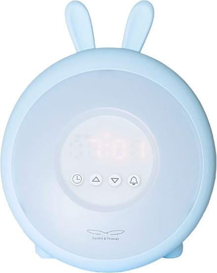 Rabbit and Friends Konijnenlamp met wekker – Blauw
