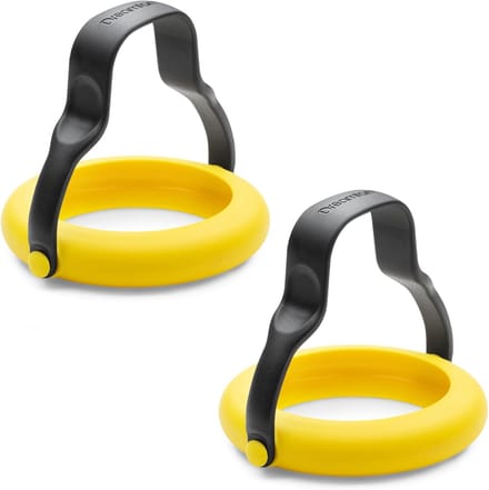 Flexibele Eierringen - Spatels Keukengerei - Ontbijt Bereiden - 3-in-1 Functionaliteit - 10x10x12 cm - Geel Zwart