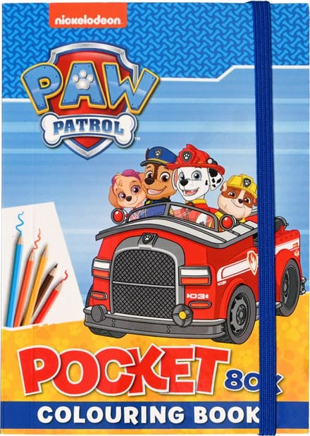 Pocket kleurboek met elastiek Paw Patrol - Blauw