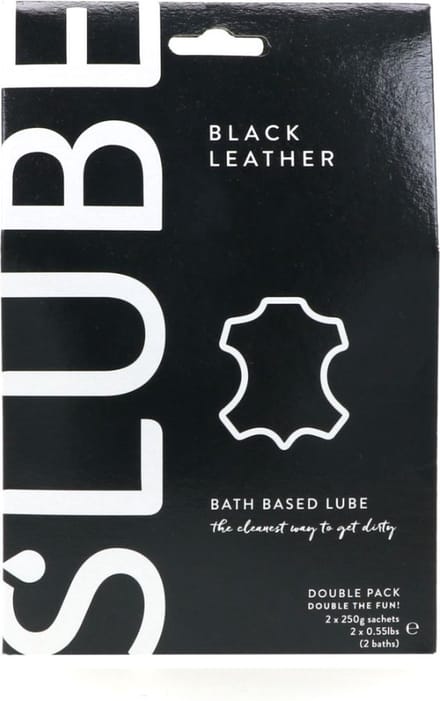 Slube - Black Leather - Double Bath Play - Body to Body Glijmiddel - 2 x 250 gram