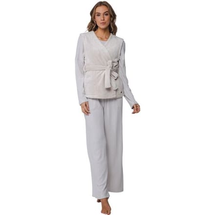 Pastunette Wit lounge vest fleece Wit vrouw L