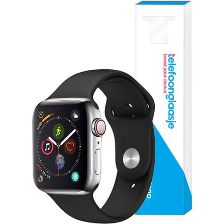 Siliconen bandje Apple Watch 1/2/3/4/5/6/SE ? 42/44mm - Zwart