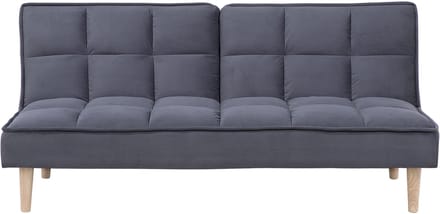 SILJAN - Slaapbank 3-zits - Donkergrijs - Polyester