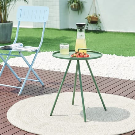 Tuintafel Fosen rond 55xØ42 cm groen [en.casa]