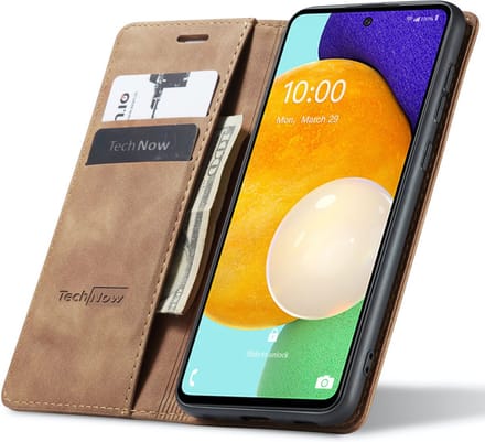 Hoesje geschikt voor Samsung Galaxy A53 - Book Case Leer Slimline Bruin